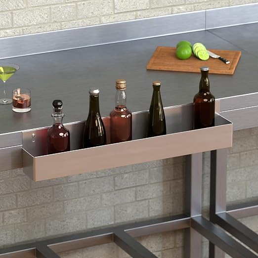 Stainless Steel Single Tier Speed Rail, Liquor Rack, Speed Rack, Bottle Holder - Image 3