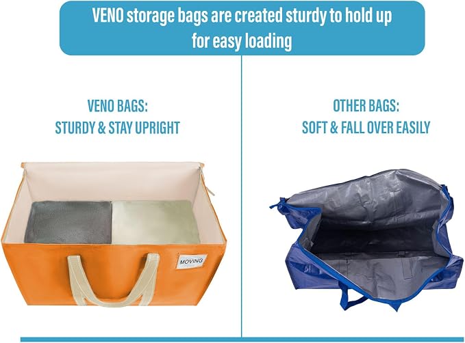 VENO 10 Pack Moving Bags, Heavy Duty, Moving Boxes Alternative, Packing Storage - Image 4