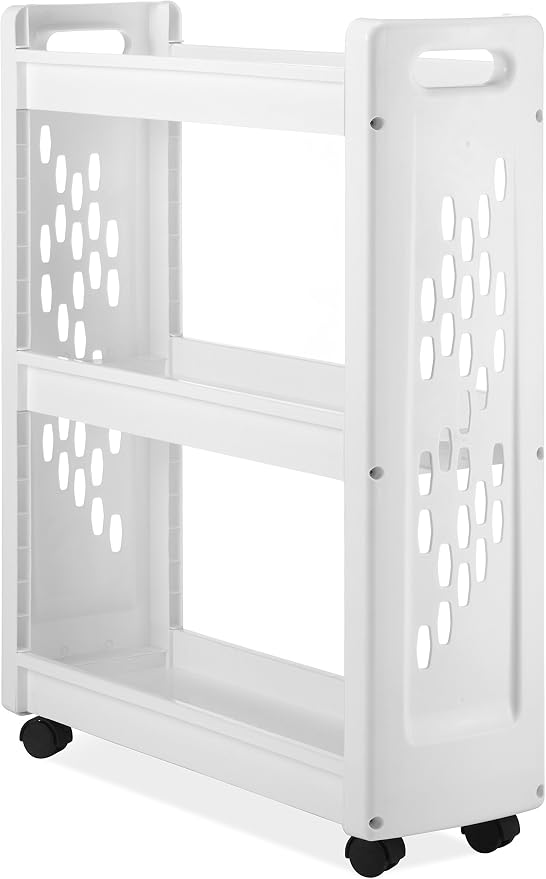 Whitmor 3 Tier Rolling Laundry Cart 8.50x26.0x31.0 by Whitmor