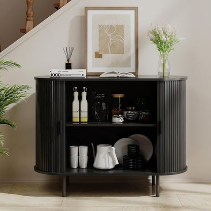 Buffet Sideboard Cabinet with Storage, Modern Accent Coffee Bar Console Table - Image 5