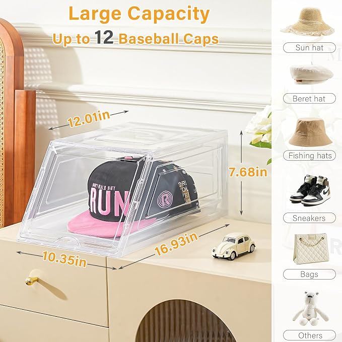 Amllas 2 Pack Stackable Hat Organizer - Image 4