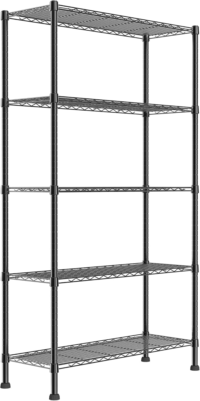 REGILLER 5-Wire Shelving Metal Storage Rack Adjustable Shelves, Standing by REGILLER