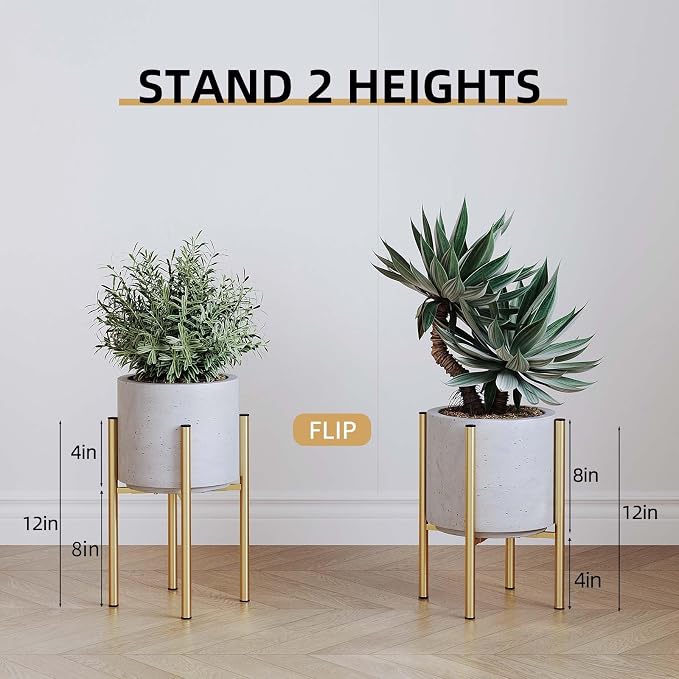 Adjustable Metal Plant Stand Indoor, Fits 8-14 Inch Pots, Mid Century Modern - Image 6