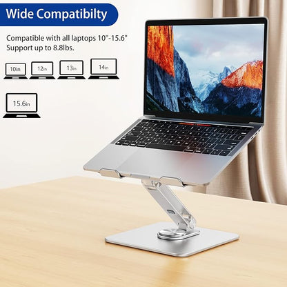 BESIGN LSX7 Laptop Stand with 360 Rotating Base, Ergonomic Adjustable Notebook - Image 3