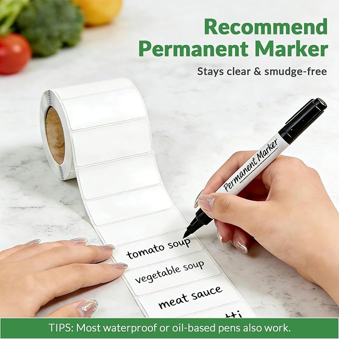 NATURALABEL 1050 PCS Blank Removable Freezer Labels - Image 4