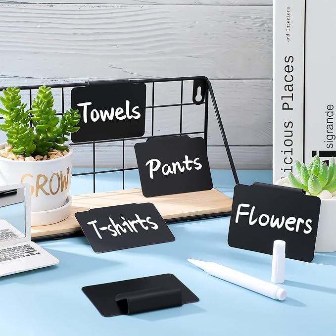 9 Pcs Plastic Basket Bin Label Clip on Removable Basket Label Clip - Image 4
