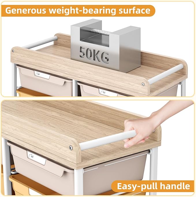 10 Drawer Rolling Storage Cart - Image 5