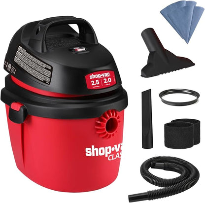 Shop-Vac 2.5 Gallon 2.0 Peak HP Wet/Dry Vacuum, Portable Compact Shop Vacuum by Shop-Vac