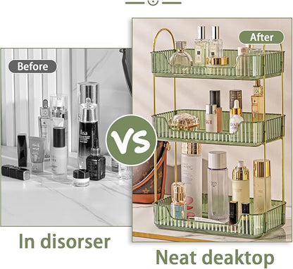 shuang qing 3 Tier Bathroom Counter Organizer Countertop Storage, Cosmetics - Image 5