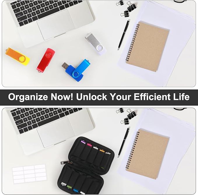 Flash Drive Case USB Storage Case 10 Slots, Portable Thumb Drive USB Holder - Image 4