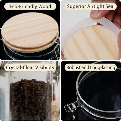 Glass Storage Jars Set Elegant Containers - Image 3