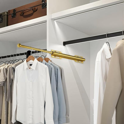 Pull-out Valet Rod for Closet 2 Pack, Brushed Gold - Image 4
