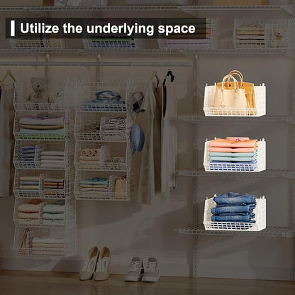 6 Tier Extra Large Hanging Closet Organizer, Closet Storage Hanging - Image 6
