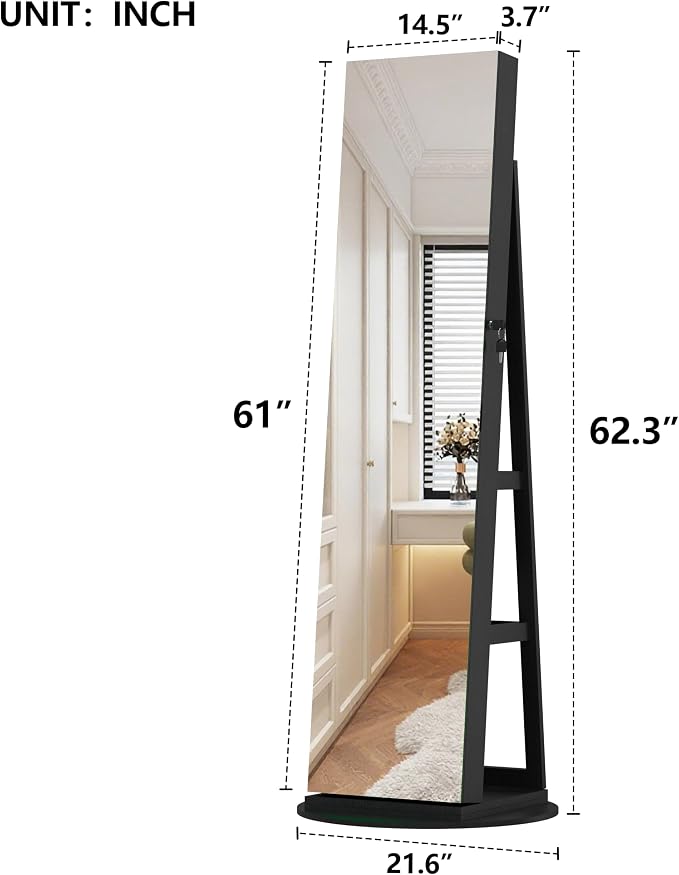 Montary 360° Rotating Jewelry Cabinet - Image 2
