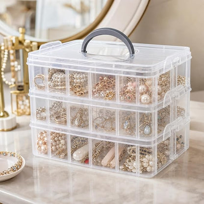 Guyuyii 3-Tier Stackable Bead Organizer - Image 9