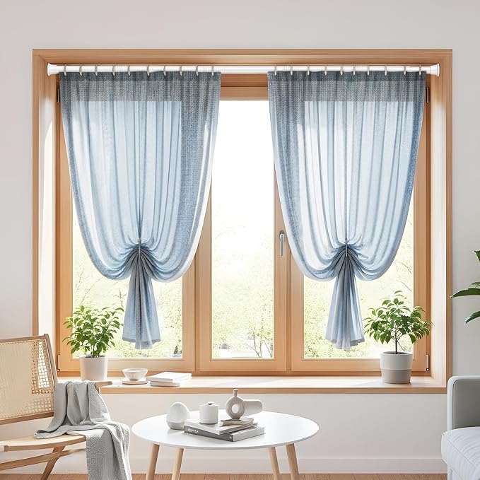4Pcs Spring Tension Curtain Rod, No drilling Spring loaded Curtian rod - Image 5