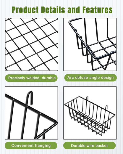 3 Pack Wall Basket, Hanging Wire Basket - Image 3