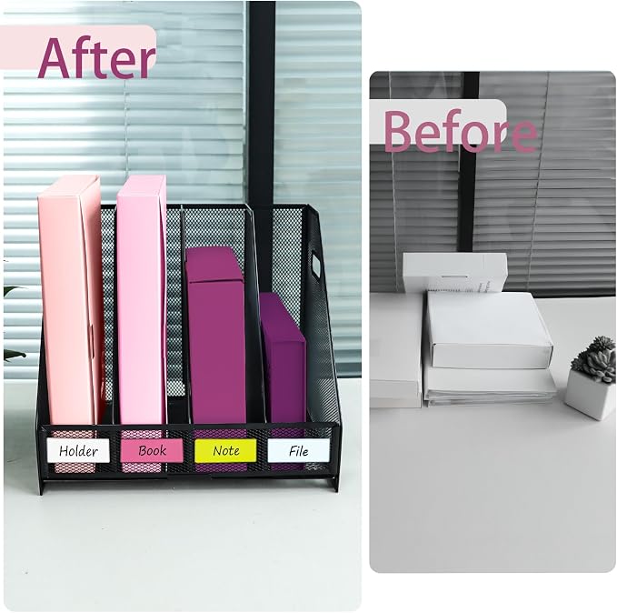 Desk Organizers, Metal Magazine File Holder - Image 5