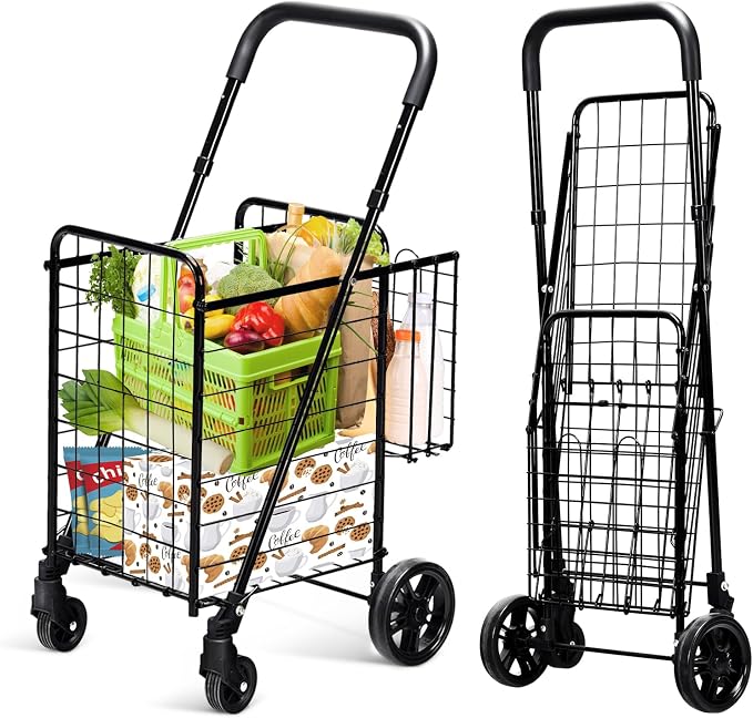 Foldable Grocery Shopping Cart by IRONMAX