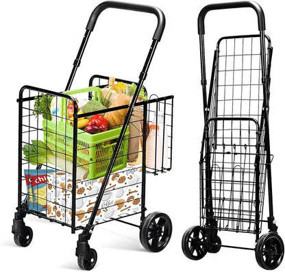 Foldable Grocery Shopping Cart by IRONMAX
