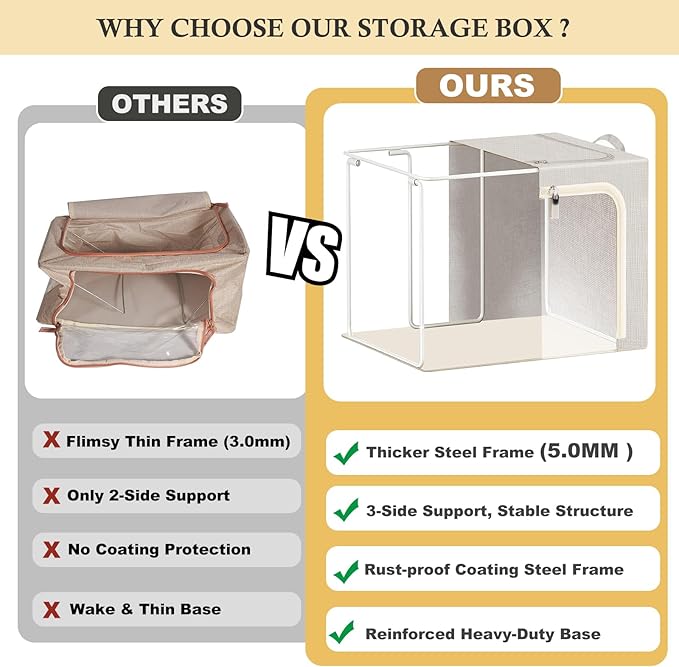 combocube 3-Side Zippered Openings Clothes Storage Bins - Image 5
