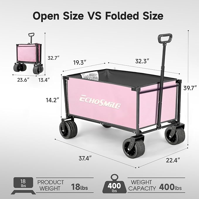 EchoSmile Collapsible Wagon Cart - Image 2