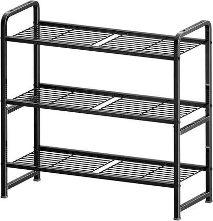 3 Tier Simple Shelf Organizer for Indoor Outdoor, Waterproof Heavy Duty Steel by MWQ