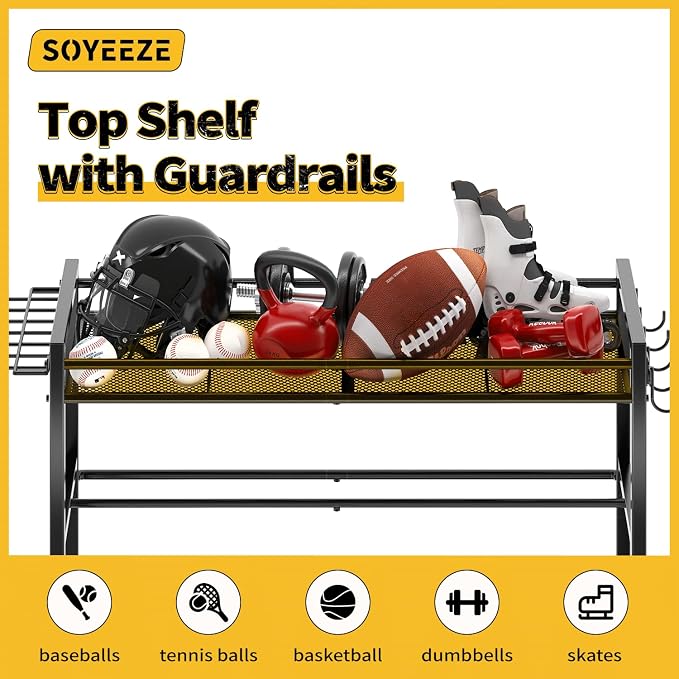 SOYEEZE Sports Equipment Organizer- Ball Storage - Image 4
