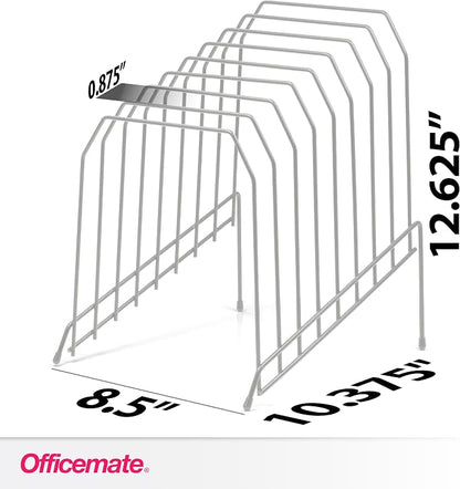 Officemate Large Incline 8 Compartment Wire Caddy, 8.5 x 10.375 x 12.625 Inches - Image 2