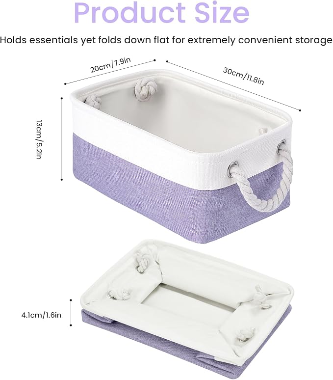 11.8x7.9x5.2 Inch Fabric Small Storage Bins - Image 4