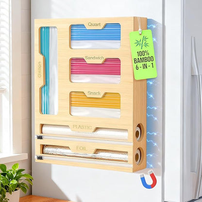 Magnetic Storage Bag Organizer 6 In 1 Ziplock Bag Organizer by BSHSPX