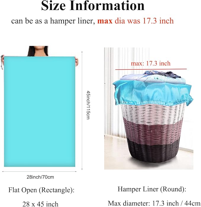 OTraki Extra Large Laundry Bag 2 Pack Laundry Basket Laundry Hamper Liner Dirty - Image 7