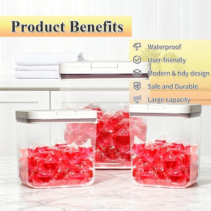Gute Sealed Auto Pop-Up Laundry Pod Holder - Image 6
