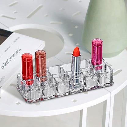 Amazing Abby - Charm - 2-Pack 12-Slot Acrylic Lipstick Organizer, Lipstick - Image 2