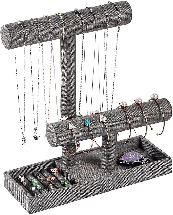 Coward 2 Tier Necklace Bracelet Holder Organizer - Image 3