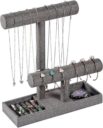 Coward 2 Tier Necklace Bracelet Holder Organizer - Image 3