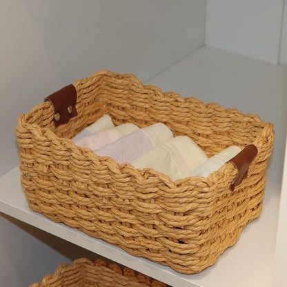 Small Paper rope baskets for Organizing, Cute woven storage Little basket for - Image 4
