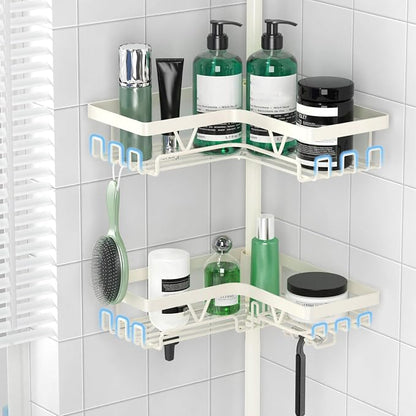 DAOYA Corner Shower Caddy Tension Pole, 4-Tier Adjustable Corner Shower Caddy - Image 3