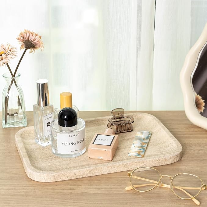 Marble Vanity Tray, Bathroom Tray Countertop, Decorative Dresser Organizer - Image 8