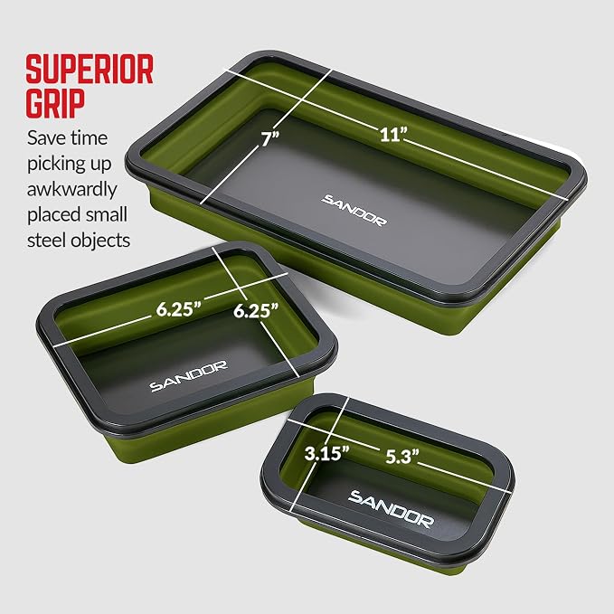 Collapsible Magnetic Parts Tray Set - Image 6