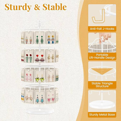 EsLuker.ly Earring Holder Organizer Rotating Display Tree Stand, Adjustable - Image 4
