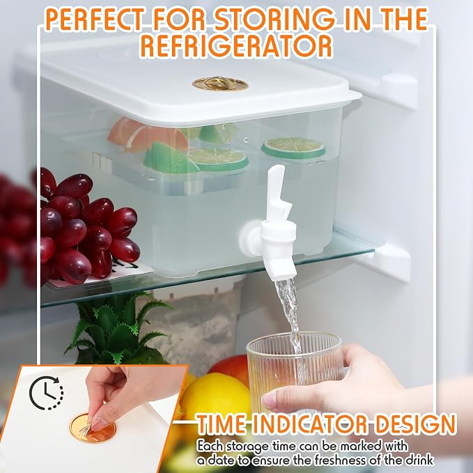 Domensi 2 Pack 1.5 Gallon Drink Dispenser - Image 5