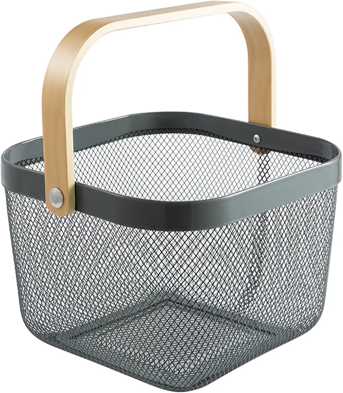 AJIODA Metal Mesh Steel Basket, Storage Organizer Basket Multi-functional by AJIODA