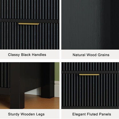 Mid-Century Modern Tall Wooden Dresser - Image 5