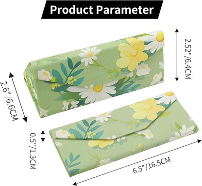 Foldable Glasses Case, Magnetic PU Leahter Sunglasses Case, Cute Hard Shell - Image 6