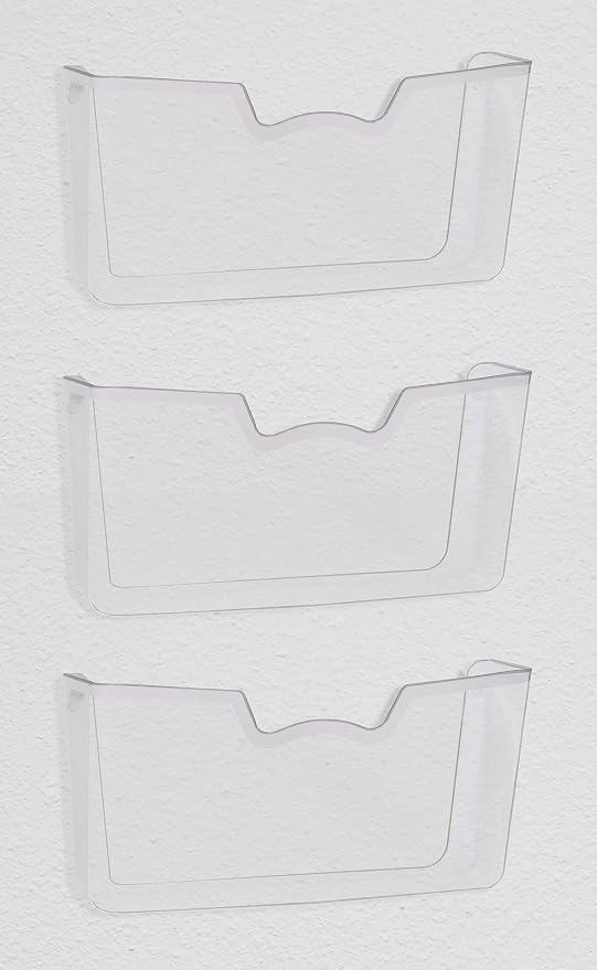 Simple Houseware Clear Wall Mount Single Pocket Hanging File Holder - Image 5