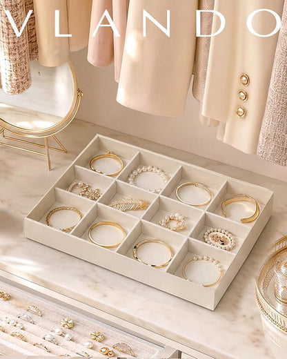 VLANDO Stackable Jewelry Tray, Drawer Organizer - Image 2