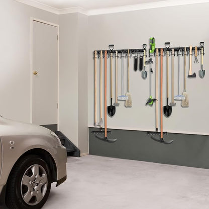 LEYU Metal Garage Tool Organizer Wall Mount, 4 Pack Garden Tool Organizer - Image 6