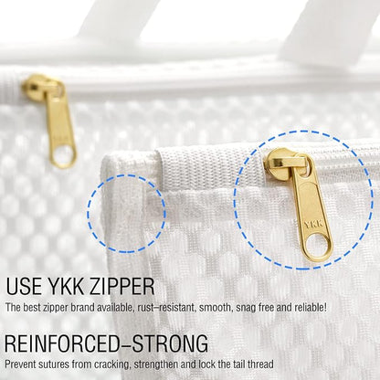 Tenrai Laundry Bag Mesh Wash Bag，Use YKK Zipper，Tote Bag Bathroom Hanging - Image 5