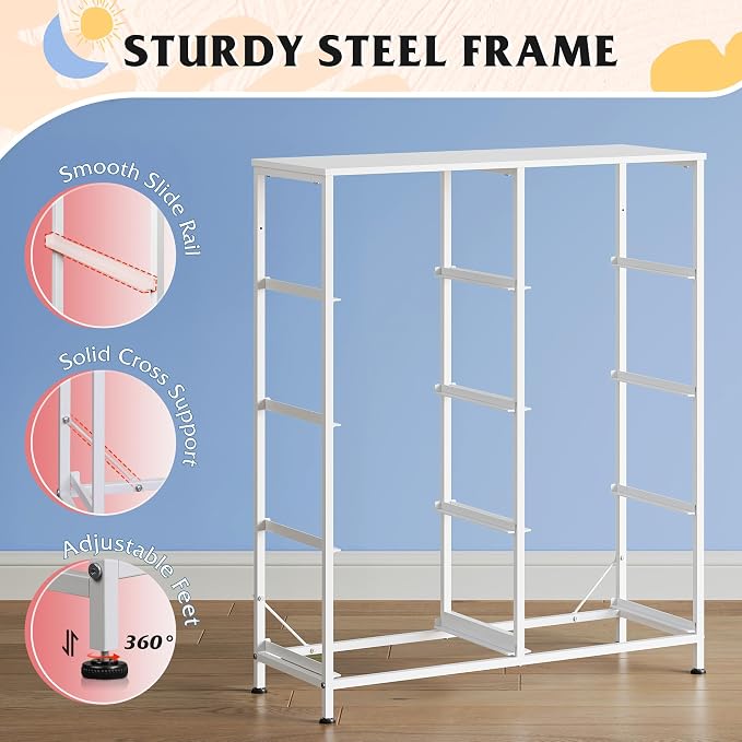 WLIVE 8 Drawer Fabric Dresser for Bedroom, Tall Storage Tower, breathable - Image 7